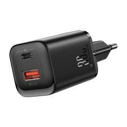 Joyroom JR-TCF08EU Speed Series 30W USB-A / USB-C PD/ QC/ AFC/ FCP greitas įkroviklis - juodas
