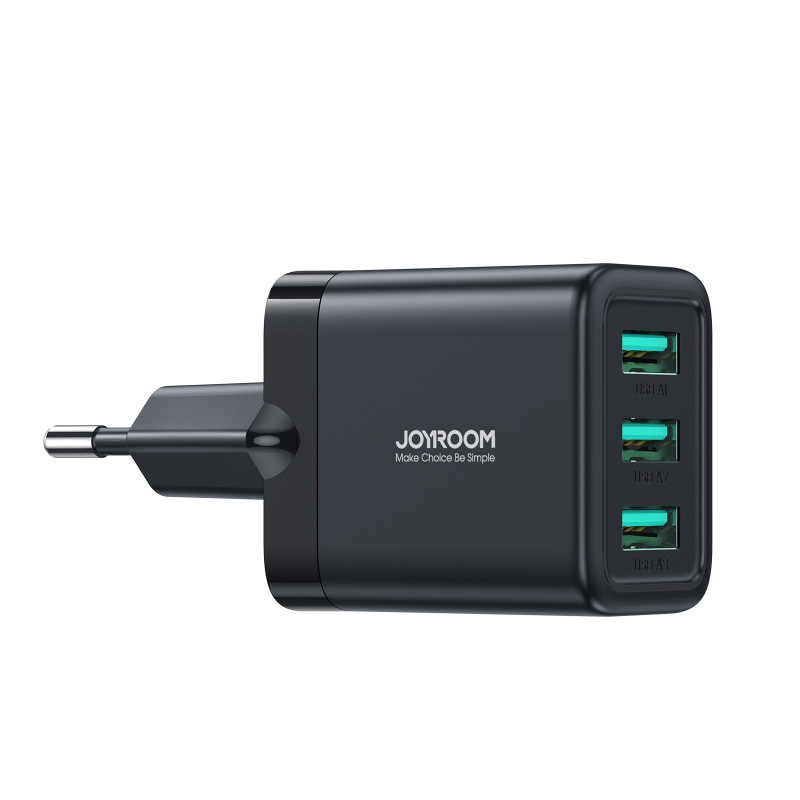 Joyroom JR-TCN02 3xUSB-A 17W 3.4A tinklo įkroviklis - juodas