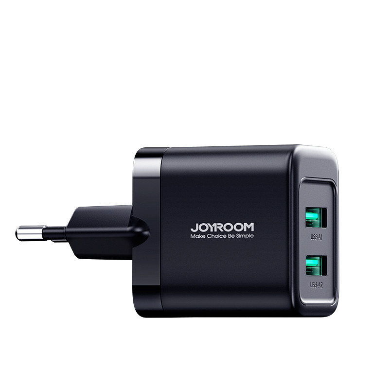 Joyroom JR-TCN01 2xUSB-A 12W 2,4A tinklo įkroviklis - juodas