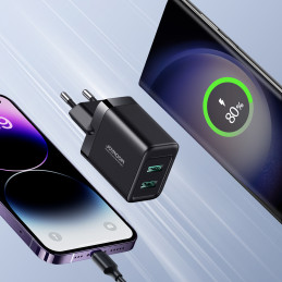 Joyroom JR-TCN01 2xUSB-A 12W 2,4A tinklo įkroviklis - juodas