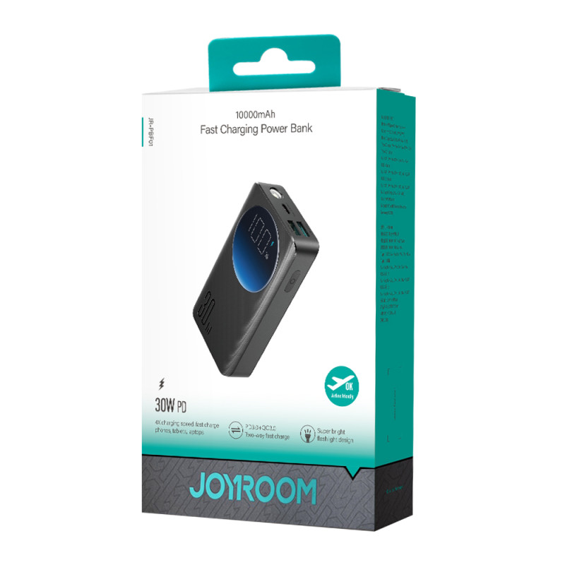 Joyroom Powerbank 10000mAh 30W juoda (JR-PBF01)
