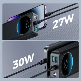 Powerbank Joyroom JR-PBF02 30W 20000mAh + USB-A - USB-C laidas 0,25m - juodas