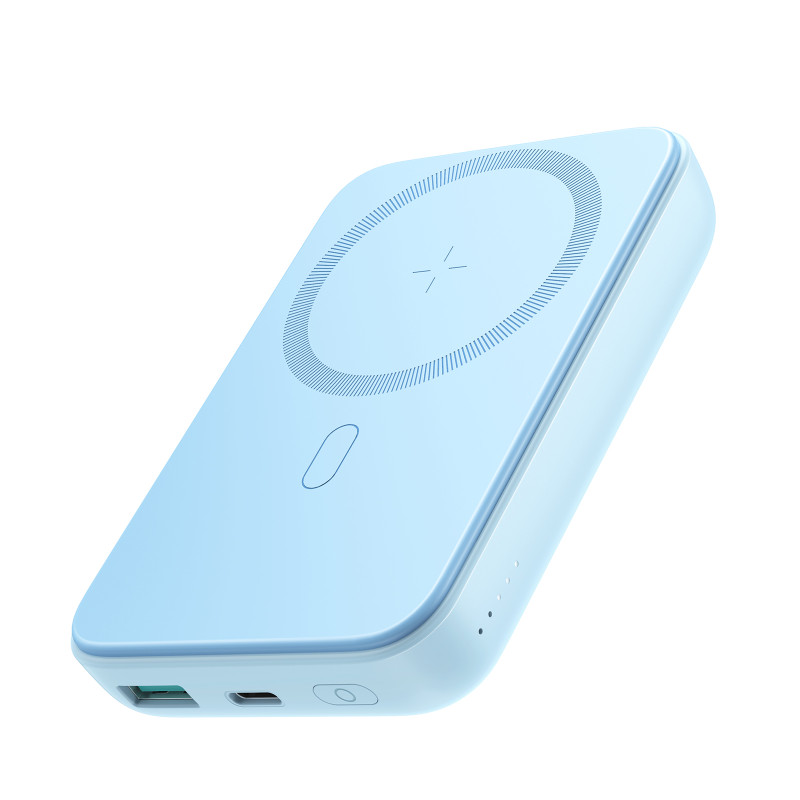 Joyroom JR-W020 20W 10000mAh MagSafe maitinimo blokas + USB-A - USB-C laidas 0,30 m - šviesiai mėlynas