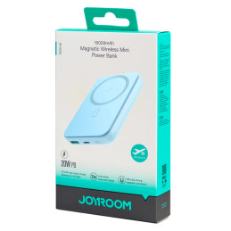 Joyroom JR-W020 20W 10000mAh MagSafe maitinimo blokas + USB-A - USB-C laidas 0,30 m - šviesiai mėlynas