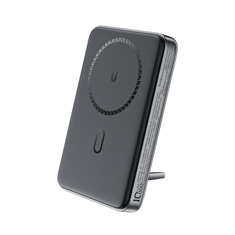 Acefast M6 PD 20W 10000mAh indukcinis maitinimo blokas + laidas - juodas