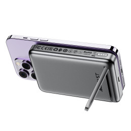 Acefast M6 PD 20W 10000mAh indukcinis maitinimo blokas + laidas - juodas