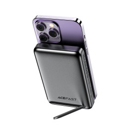 Acefast M6 PD 20W 10000mAh indukcinis maitinimo blokas + laidas - juodas
