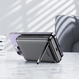 Acefast M6 PD 20W 10000mAh indukcinis maitinimo blokas + laidas - juodas