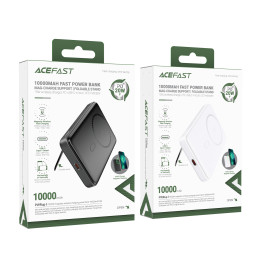 Acefast M6 PD 20W 10000mAh indukcinis maitinimo blokas + kabelis - baltas