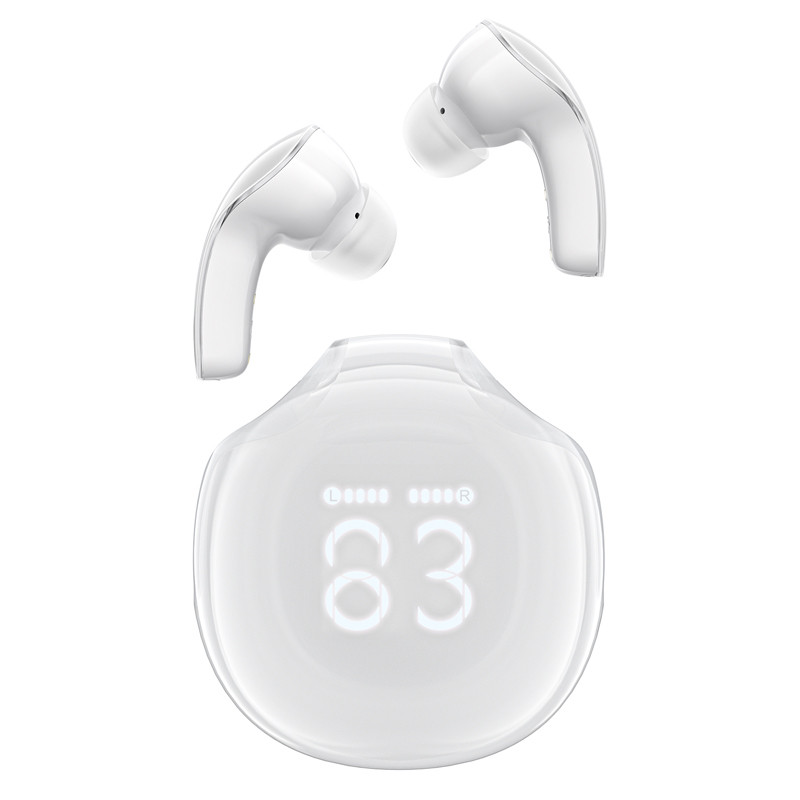 Acefast T9 Bluetooth 5.3 į ausis įdedamos belaidės ausinės – baltos
