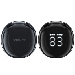Acefast T9 Bluetooth 5.3 į ausis įdedamos belaidės ausinės su ekranu – juodos spalvos