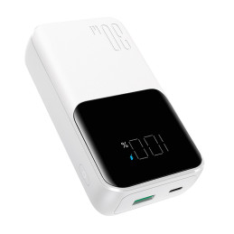 Joyroom JR-PBC07 20000mAh 30W mini maitinimo blokas su USB-C ir Lightning laidais – balta