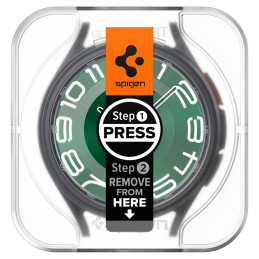 Spigen Glas.tR EZ Fit grūdintas stiklas, skirtas Samsung Galaxy Watch 6 Classic (47 mm) - 2 vnt.