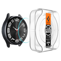 Spigen Glas.tR EZ Fit grūdintas stiklas, skirtas Samsung Galaxy Watch 6 Classic (43 mm) - 2 vnt.