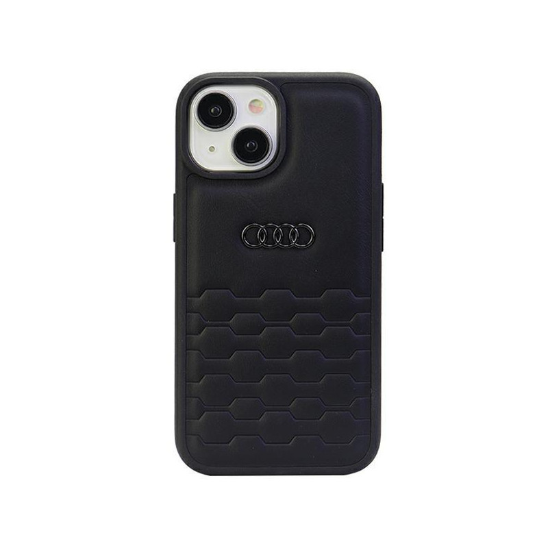 Audi GT Sintetinės odos dėklas iPhone 15 - juodas