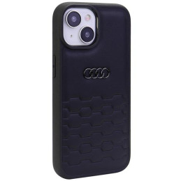 Audi GT Sintetinės odos dėklas iPhone 15 Plus - juodas