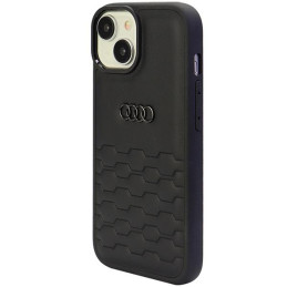 Audi GT Sintetinės odos dėklas iPhone 15 Plus - juodas
