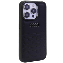 Audi GT Sintetinės odos dėklas iPhone 15 Pro - juodas