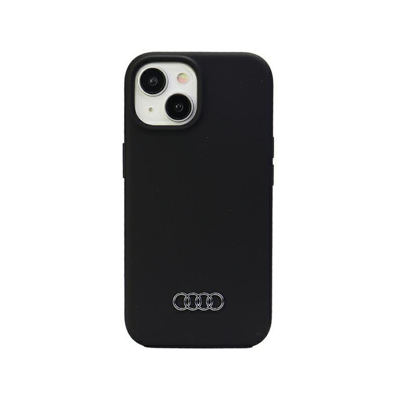 Audi silikoninis dėklas iPhone 15 Plus - juodas