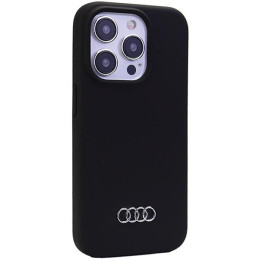 Audi silikoninis dėklas iPhone 15 Pro Max - juodas