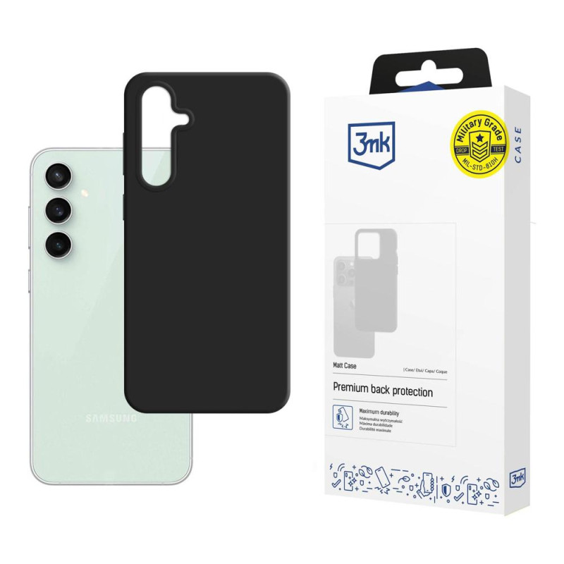3mk matinis dėklas, skirtas Samsung Galaxy S23 FE - juodas