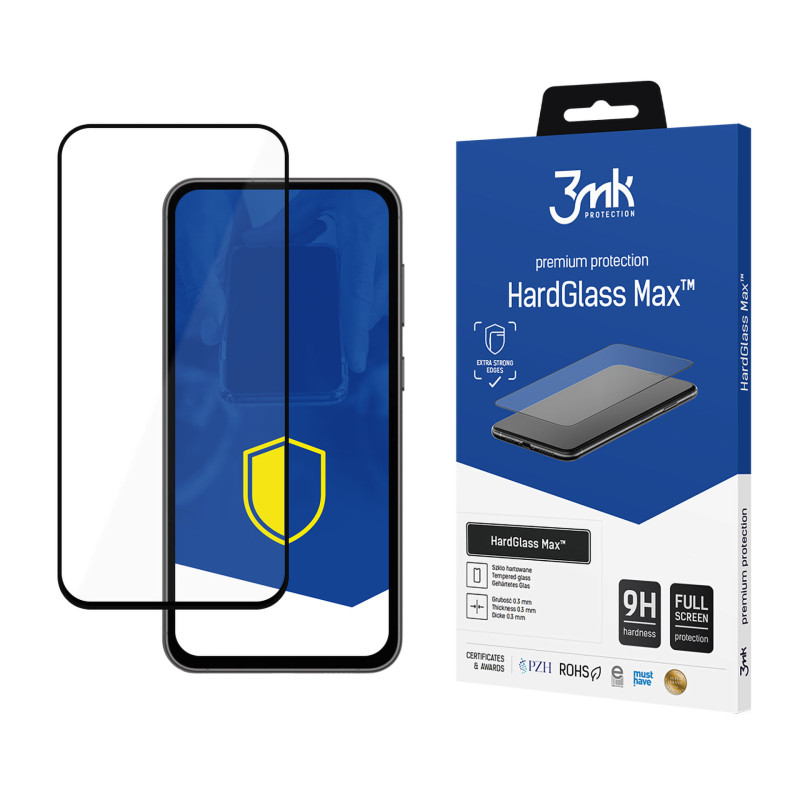 9H 3mk HardGlass Max™ stiklas, skirtas Samsung Galaxy S23 FE