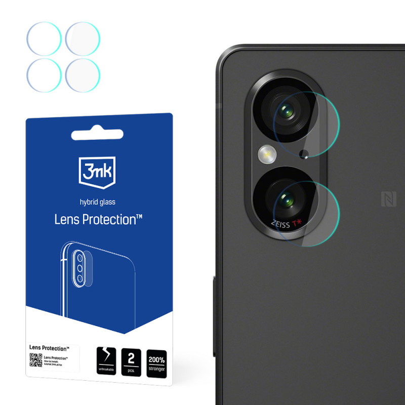 3mk Lens Protection™ hibridinis fotoaparato stiklas, skirtas Sony Xperia 5 V