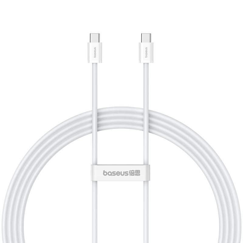 „Baseus Superior Series ll“ USB-C – USB-C 30 W 480 Mb/ s 2 m laidas – baltas