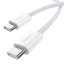 „Baseus Superior Series ll“ USB-C – USB-C 30 W 480 Mb/ s 2 m laidas – baltas