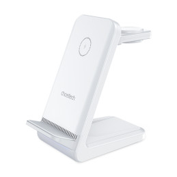 Choetech T608 15W 3in1 indukcinio įkrovimo stotelė - balta