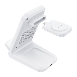 Choetech T608 15W 3in1 indukcinio įkrovimo stotelė - balta