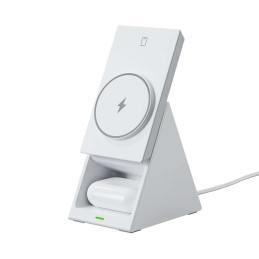 Choetech T600 15W 3in1 indukcinio įkrovimo stotelė - balta