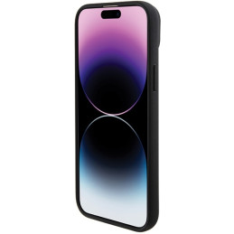 BMW Leather Stamp Tricolor dėklas iPhone 15 - juodas