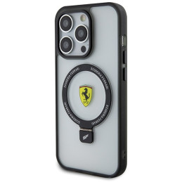 Ferrari Ring Stand 2023 Collection MagSafe dėklas, skirtas iPhone 15 Pro - skaidrus