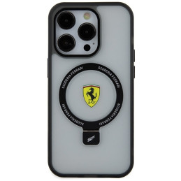 Ferrari Ring Stand 2023 Collection MagSafe dėklas, skirtas iPhone 15 Pro - skaidrus