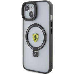 Ferrari Ring Stand 2023 Collection MagSafe dėklas iPhone 15 - juodas
