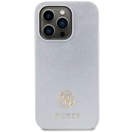 Guess Strass Metal Logo dėklas, skirtas iPhone 15 Pro Max - sidabrinis