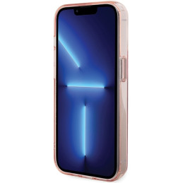 Karl Lagerfeld Ring Stand Choupette Head MagSafe dėklas iPhone 15 Pro - rožinis