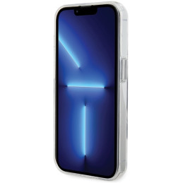 Karl Lagerfeld žiedinis stovas Karl Head MagSafe dėklas iPhone 15 Pro - baltas