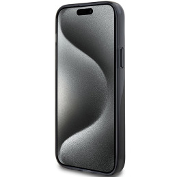 Karl Lagerfeld Ring Stand Karl&Choupette MagSafe dėklas iPhone 15 - juodas