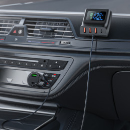 Acefast B11 138W USB-A USB-C automobilinis įkroviklis su 6 prievadais – juodas