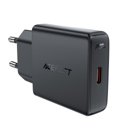 Acefast A65 PD 20W GaN USB-C itin plonas sieninis įkroviklis – juodas