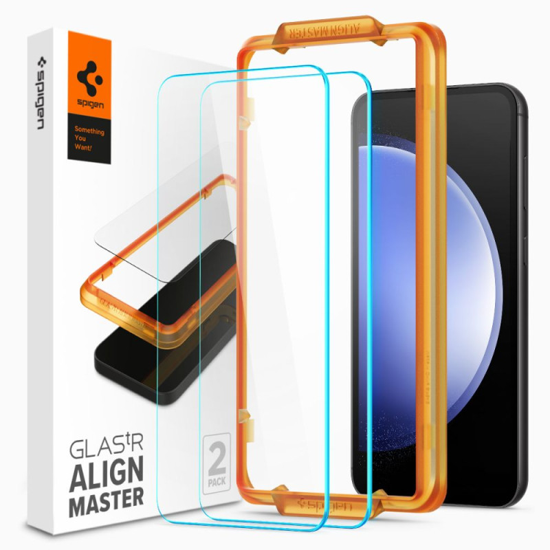 Spigen ALM Glas.tR grūdintas stiklas, skirtas Samsung Galaxy S23 FE - 2 vnt.