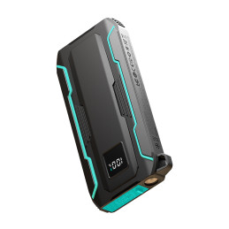 Joyroom JR-L017 22,5 W 10 000 mAh maitinimo blokas su įmontuotais USB-C / Lightning laidais - juodas
