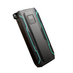 Joyroom JR-L017 22,5 W 10 000 mAh maitinimo blokas su įmontuotais USB-C / Lightning laidais - juodas
