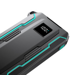 Joyroom JR-L017 22,5 W 10 000 mAh maitinimo blokas su įmontuotais USB-C / Lightning laidais - juodas