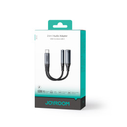 Joyroom SY-C02 2in1 DAC adapteris USB-C į USB-C / 3,5 mm mini lizdas - juodas