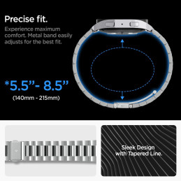 Spigen Modern Fit apyrankė Samsung Galaxy Watch 6 (44 mm) – sidabrinė