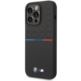 BMW Silicone Pattern dėklas iPhone 15 Pro - juodas