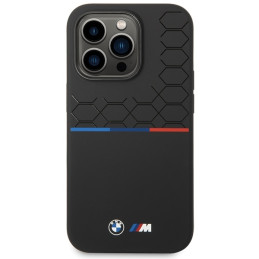BMW Silicone Pattern dėklas iPhone 15 Pro - juodas